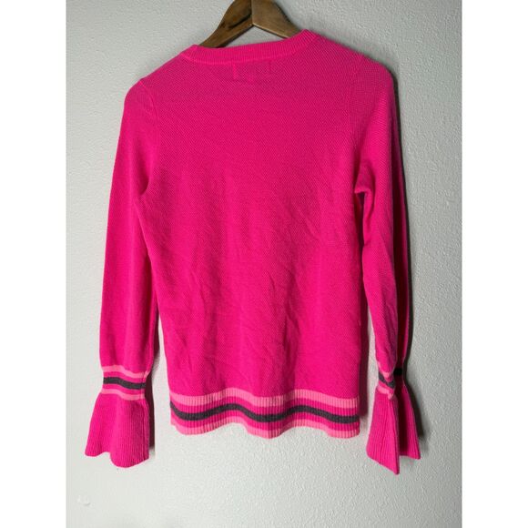Design History Pink Cashmere Sweater Womens Sz S Flare Sleeve Quiet Luxury - Picture 4 of 9
